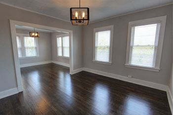 A room with wooden floors